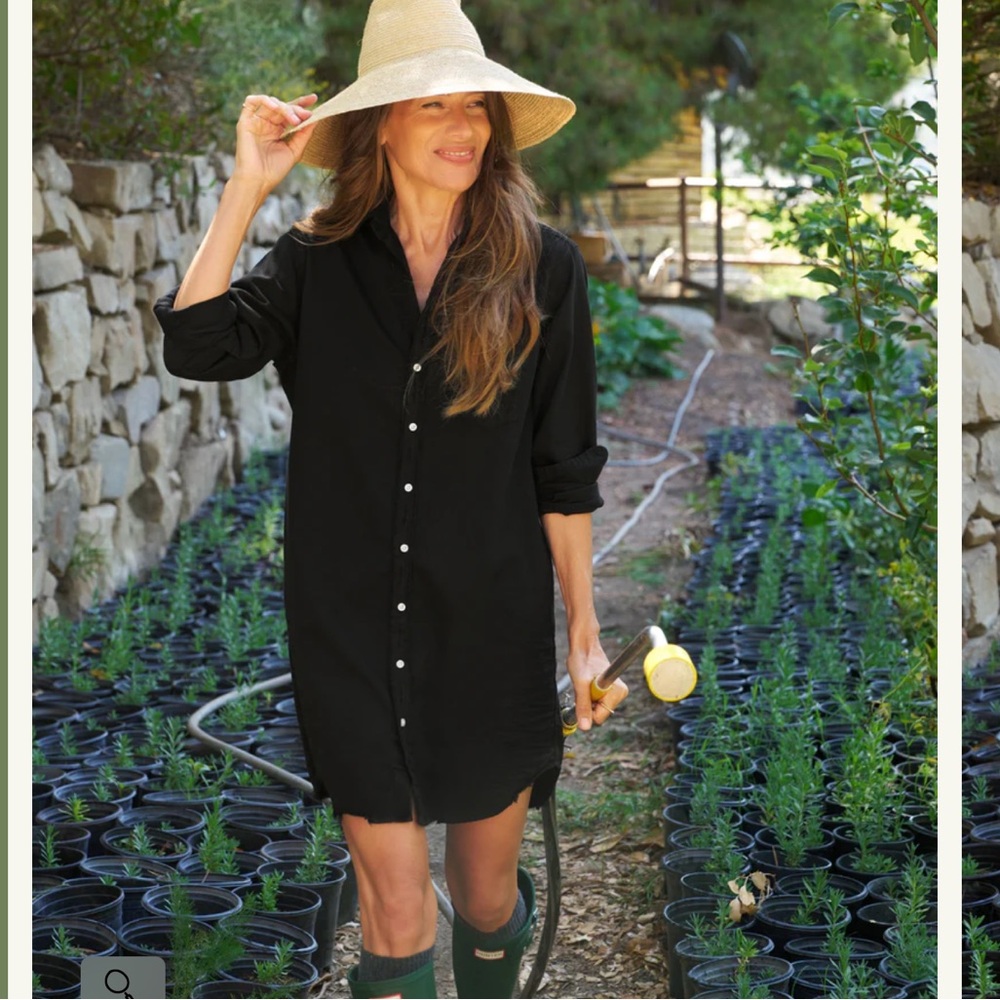 Black Button-Up Mary Shirt Dress